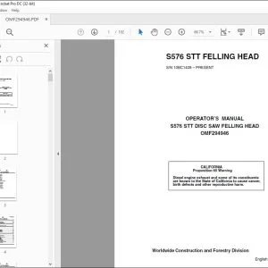 John Deere S576 STT FELLING HEAD Operator's Manual - PDF DOWNLOAD