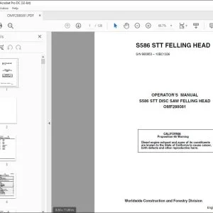 John Deere S586 STT FELLING HEAD Operator's Manual - PDF DOWNLOAD