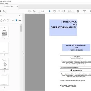 John Deere TIMBERJACK F43 Operator Manual - PDF DOWNLOAD