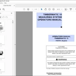 John Deere TIMBERMATIC 10 MEASURING SYSTEM Operators Manual PDF