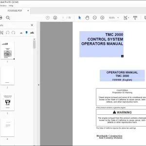 John Deere TMC 2000 CONTROL SYSTEM Operators Manual - PDF DOWNLOAD