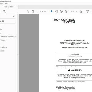 John Deere TMC CONTROL SYSTEM Operator's Manual - PDF DOWNLOAD