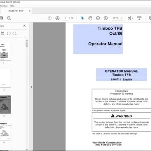 John Deere Timbco TFB Operator's Manual 8046711 - PDF DOWNLOAD