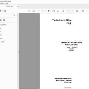 John Deere TimberLink Office Operator's Manual - PDF DOWNLOAD