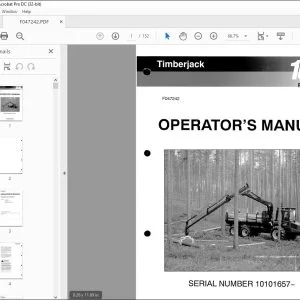 John Deere Timberjack 1010 Forwarder Operator's Manual - PDF DOWNLOAD