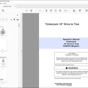 John Deere Timberjack 18 Drive to Tree Operator's Manual - PDF DOWNLOAD