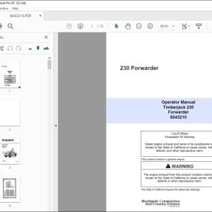 John Deere Timberjack 230 Forwarder Operator Manual - PDF DOWNLOAD
