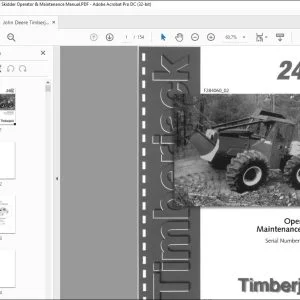 John Deere Timberjack 240C Skidder Operator & Maintenance Manual PDF