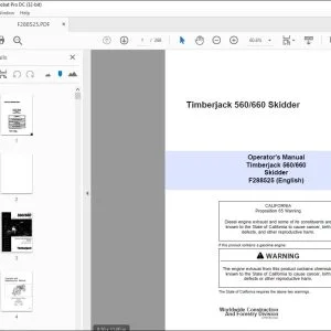 John Deere Timberjack 560/660 Skidder Operator's Manual - PDF DOWNLOAD