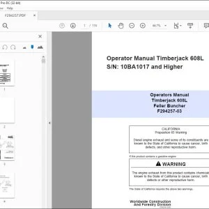 John Deere Timberjack 608L Operator Manual - PDF DOWNLOAD