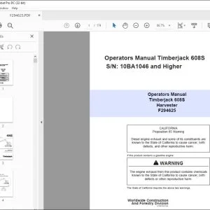 John Deere Timberjack 608S Operator's Manual - PDF DOWNLOAD
