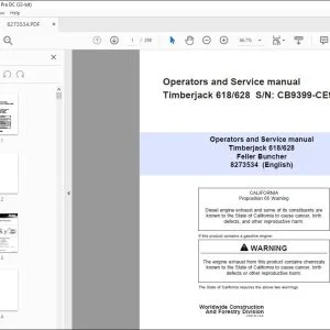 John Deere Timberjack 618 628 Operators & Service Manual - PDF DOWNLOAD