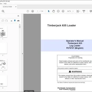 John Deere Timberjack 635 Log Loader Operator's Manual - PDF DOWNLOAD