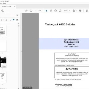 John Deere Timberjack 660D Skidder Operator Manual - PDF DOWNLOAD