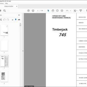 John Deere Timberjack 745 Operator's Manual - PDF DOWNLOAD