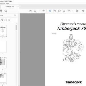 John Deere Timberjack 762B Operator's Manual - PDF DOWNLOAD