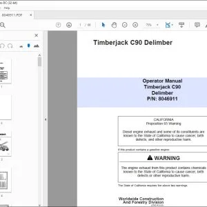 John Deere Timberjack C90 Delimber Operator Manual - PDF DOWNLOAD