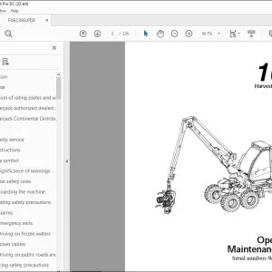 John Deere Timberjack Harvester (Timbermatic 300) Operator & Maintenance Manual F062393 - PDF DOWNLOAD