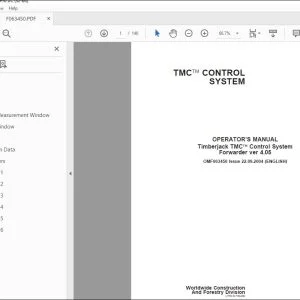 John Deere Timberjack TMC Forwarder ver 4.05 Operator's Manual PDF