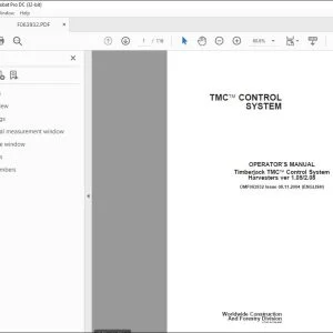 John Deere Timberjack TMC Control System ver 1.05/2.08 Operator's Manual PDF