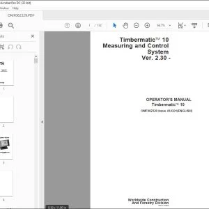 John Deere Timbermatic 10 Measuring & Control Operator's Manual PDF
