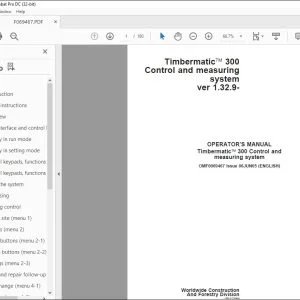 John Deere Timbermatic 300 Control & Measuring Operator's Manual PDF