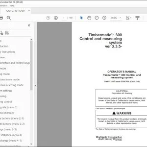John Deere Timbermaticä 300 Control & Measuring Operator's Manual PDF