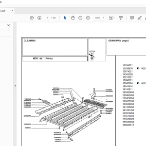 Laverda 1740 AL Agricultural Tractor Parts Manual PDF