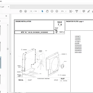 Laverda 184 AL Agricultural Tractor Parts Manual - PDF DOWNLOAD