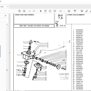 Laverda 200 Rev Agricultural Tractor Parts Manual PDF