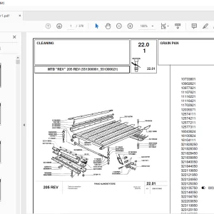 Laverda 205 Rev Agricultural Tractor Parts Manual PDF