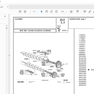 Laverda 225 REV Agricultural Tractor Parts Manual 551500163-551500296 PDF