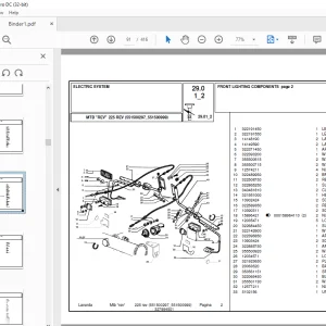 Laverda 225 REV Agricultural Tractor Parts Manual PDF