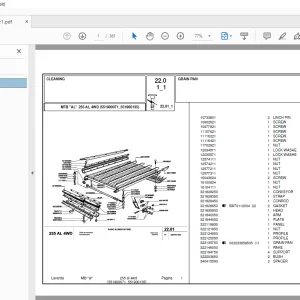 Laverda 255 AL Agricultural Tractor Parts Manual - PDF DOWNLOAD