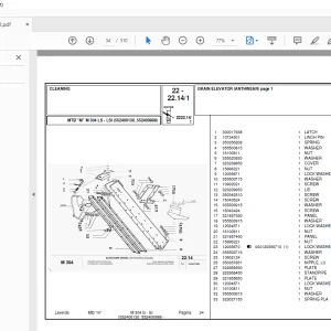 Laverda M304 LS Agricultural Tractor Parts Manual 552400130-552400999 - PDF