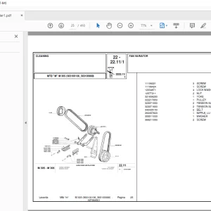 Laverda M305 Agricultural Tractor Parts Manual 563100136-563100999 - PDF