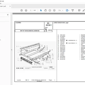 Laverda M306 Agricultural Tractor Parts Manual 563000128-563000165 - PDF