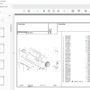 Laverda VB12.18 Agricultural Tractor Parts Manual