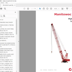 Manitowoc Crane 2250 Luffing Jib Parts Manual - PDF DOWNLOAD