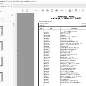 Manitowoc MLC300 Crane Parts Manual SN 3001087 - PDF DOWNLOAD