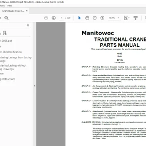 Manitowoc Traditional 4600 Parts Manual SN 46185 PDF