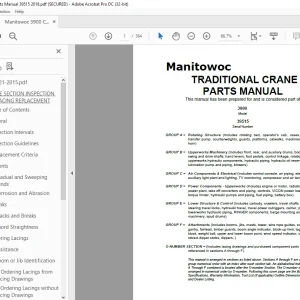 Manitowoc Traditional Crane 3900 Parts Manual 39515 PDF