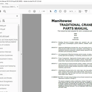 Manitowoc Traditional Crane 3900 Parts Manual SN 391319 - PDF DOWNLOAD