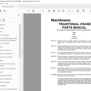 Manitowoc Traditional Crane 3900 Parts Manual SN 39559 - PDF DOWNLOAD