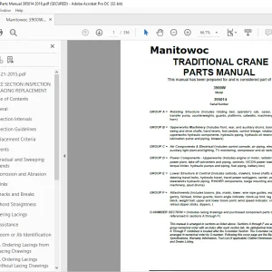 Manitowoc Traditional Crane 3900W Parts Manual SN 395014 - PDF DOWNLOAD