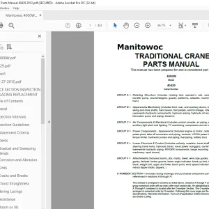 Manitowoc Traditional Crane 4000W Parts Manual 40429 - PDF DOWNLOAD