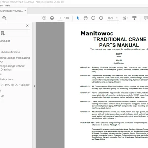 Manitowoc Traditional Crane 4000W Parts Manual 40451 - PDF DOWNLOAD