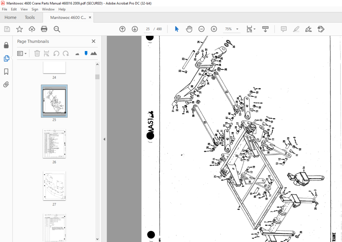 Manitowoc Traditional Crane 4600 Parts Manual 460016 - PDF DOWNLOAD ...