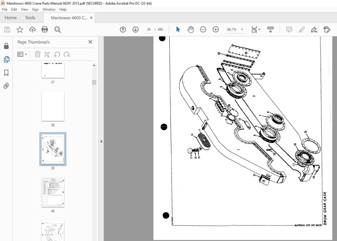 Manitowoc Traditional Crane 4600 Parts Manual 46291 - PDF DOWNLOAD ...