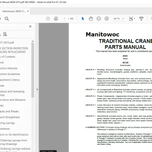 Manitowoc Traditional Crane 4600 Parts Manual 46340  - PDF DOWNLOAD